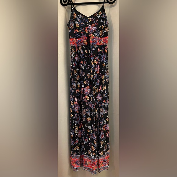 Navy and pink floral patterned dress - Picture 1 of 7